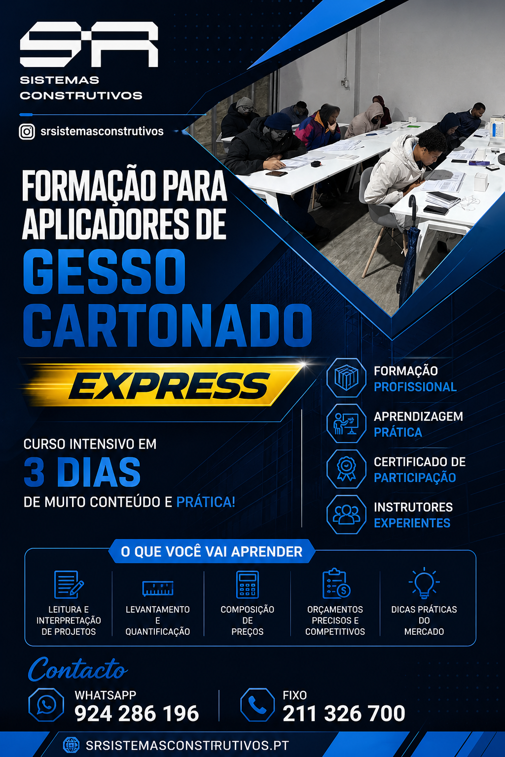 Formação Express para Aplicadores de Gesso Cartonado