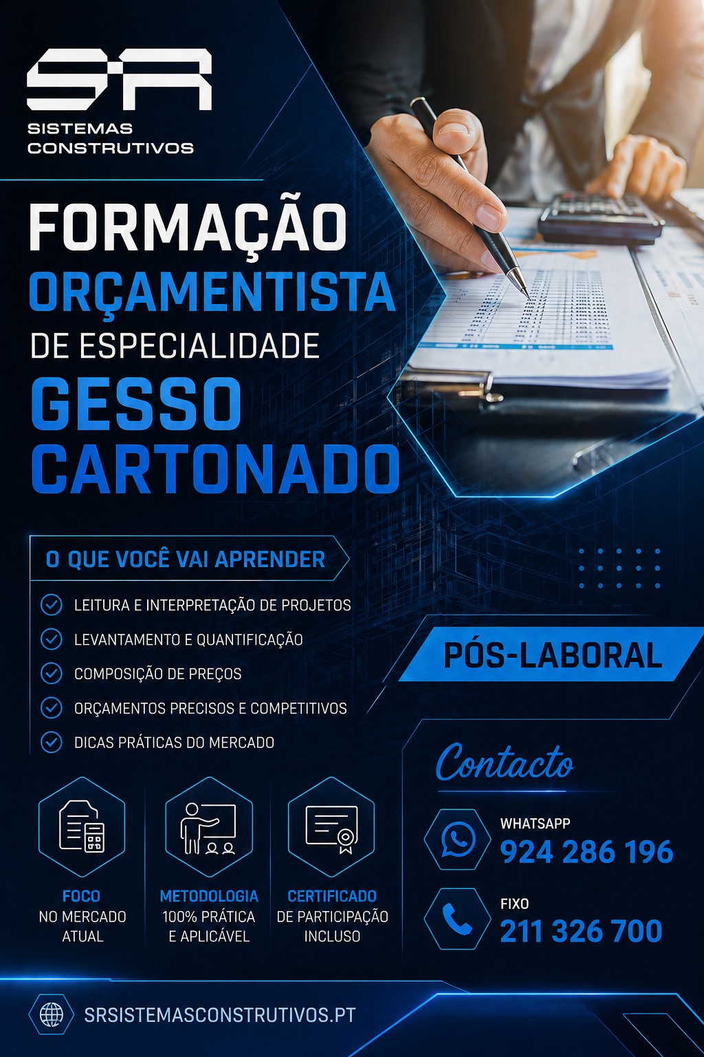 Formação Orçamentista de Especialidade Gesso Cartonado